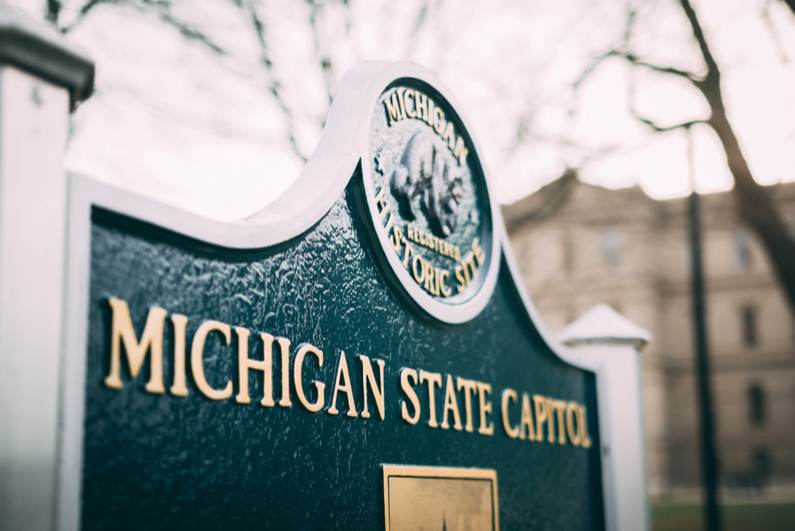 Michigan State Capitol sign