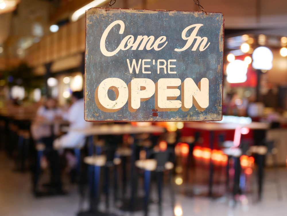 Open shop sign