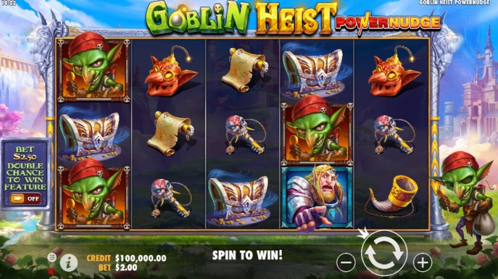 Goblin Heist PowerNudge slot reels by Pragmatic Play