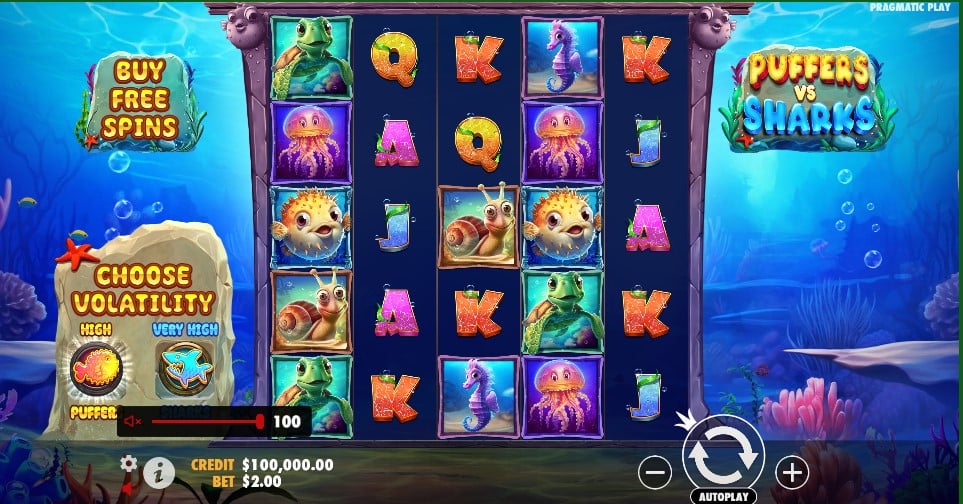 Puffers vs Sharks slot reels Pragmatic Play - best new online slots of the week